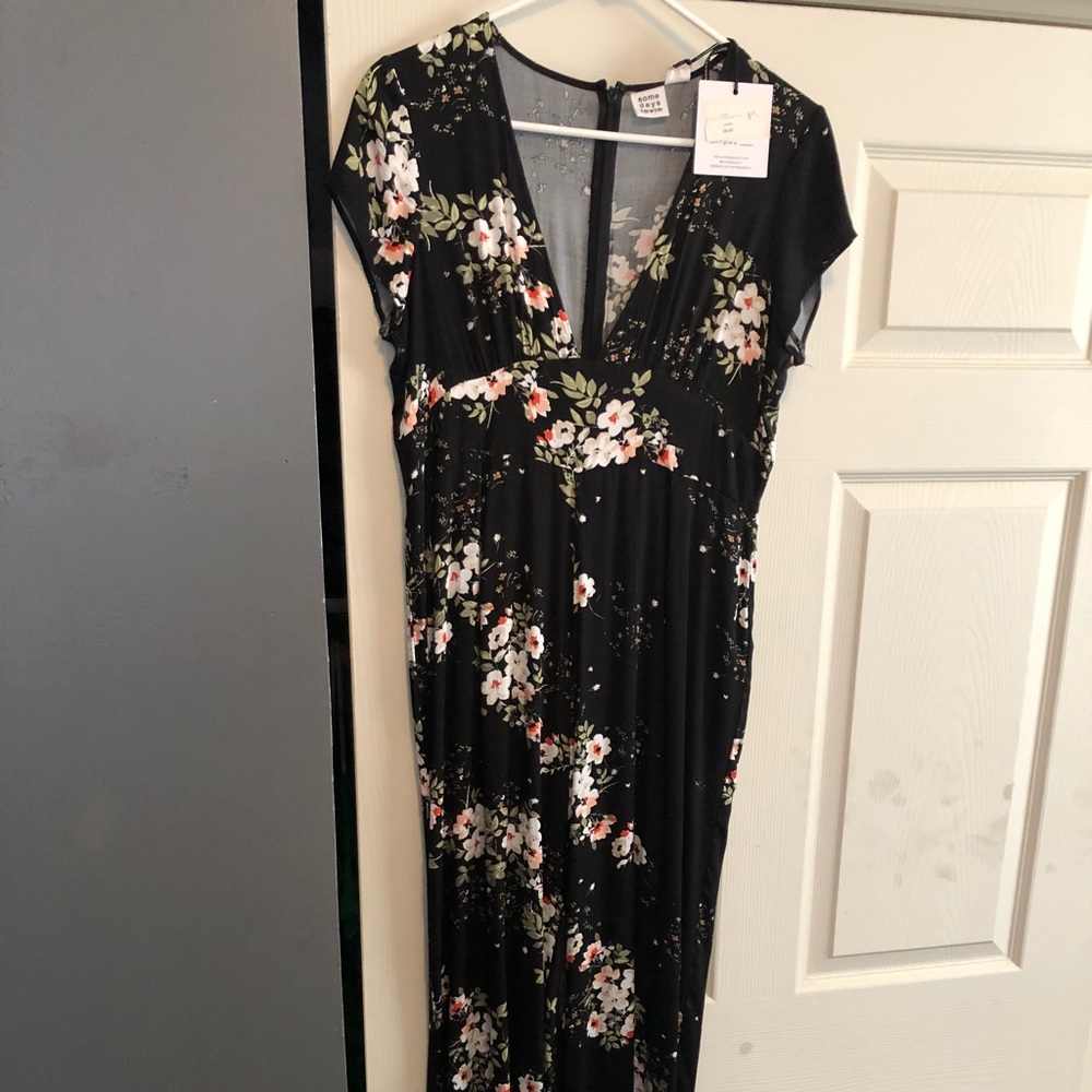 Floral jumpsuit size medium